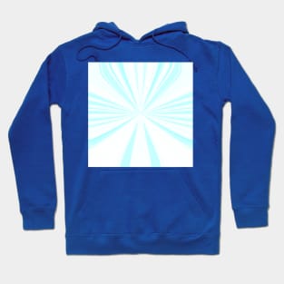 "Blue Leaf Clover" - Light Blue Line Abstract Modern Artwork Patterned Contemporary Digital Painting Hoodie